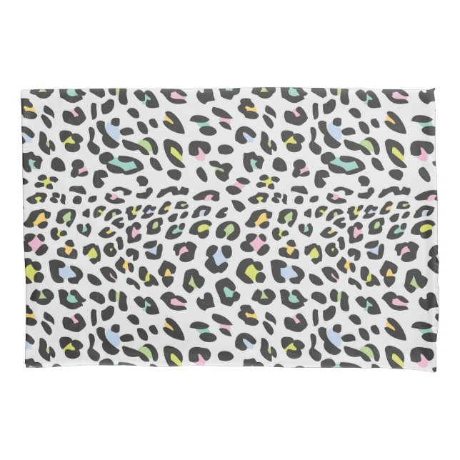 Pastel Leopard Spot Pattern Pillow Case (Front-Left)