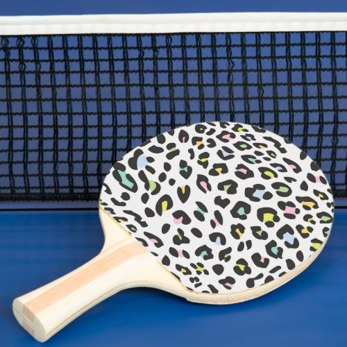 Pastel Leopard Spot Pattern Ping Pong Paddle