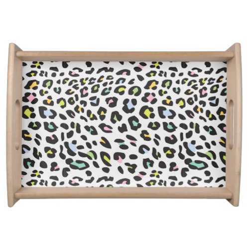 Pastel Leopard Spot Pattern Serving Tray