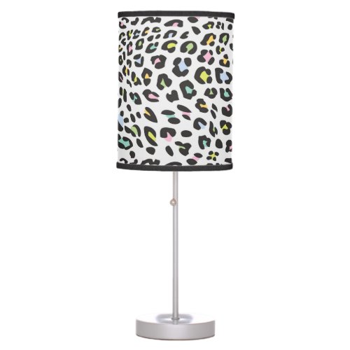 Pastel Leopard Spot Pattern Table Lamp