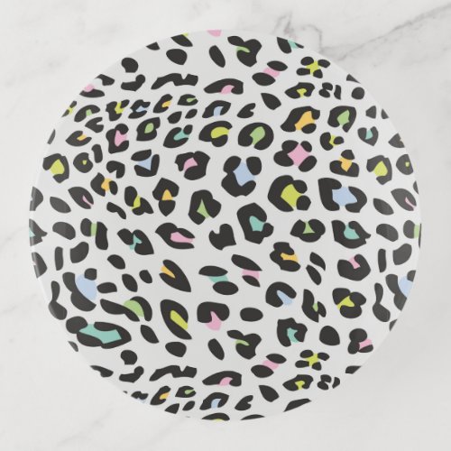 Pastel Leopard Spot Pattern Trinket Tray
