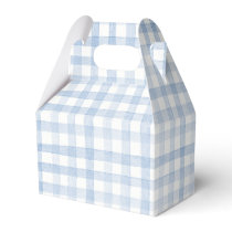 Pastel Light Blue Gingham Plaids  Favor Boxes