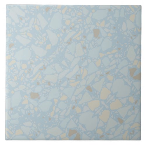 Pastel light blue modern simple terrazzo effect ceramic tile