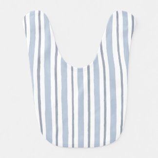 pastel light blue stripes style baby bib