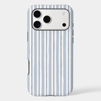pastel light blue stripes style iPhone 17 pro max case