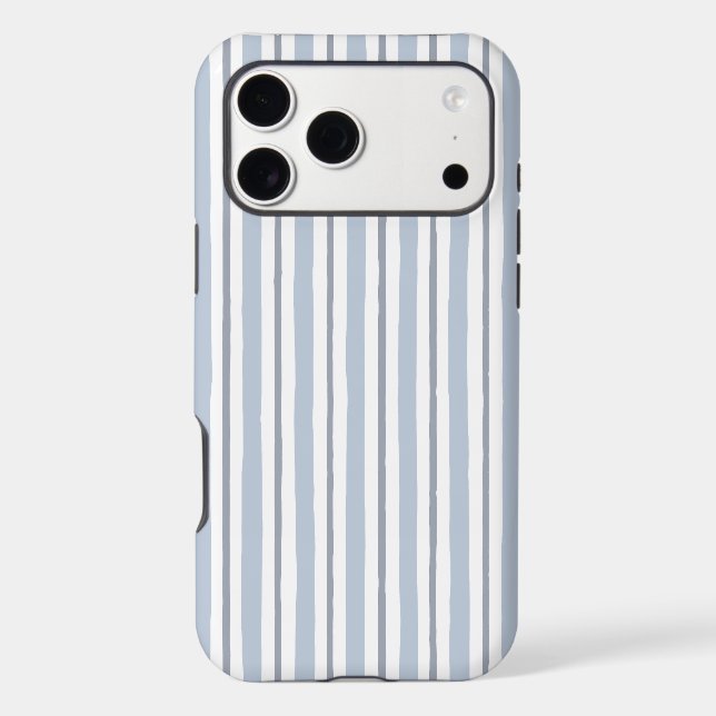 pastel light blue stripes style  Case-Mate iPhone case (Back)