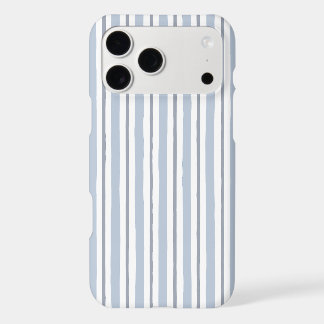 pastel light blue stripes style iPhone 17 pro max case