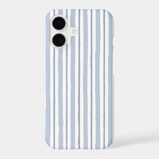 pastel light blue stripes style iPhone 17 case