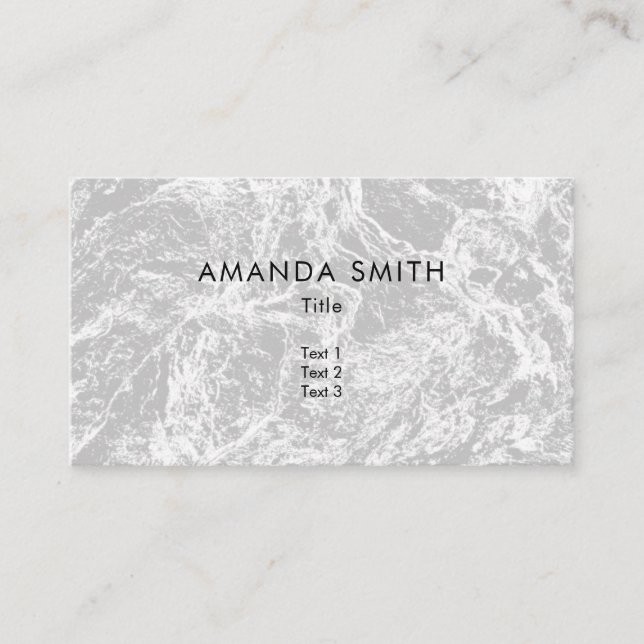 Pastel Light Gray Abstract Business Card (Front)