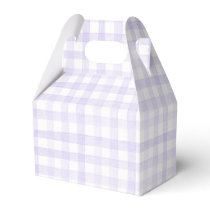 Pastel Light Purple Lilac Gingham Check Plaid  Favor Boxes