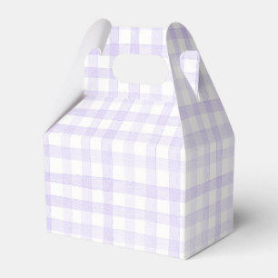 Pastel Light Purple Lilac Gingham Check Plaid Favor Boxes