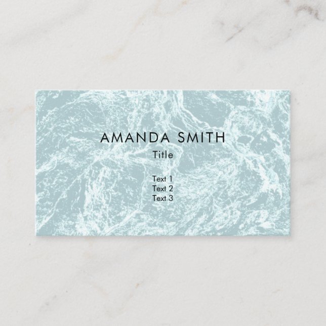 Pastel Light Turquoise Abstract Business Card (Front)