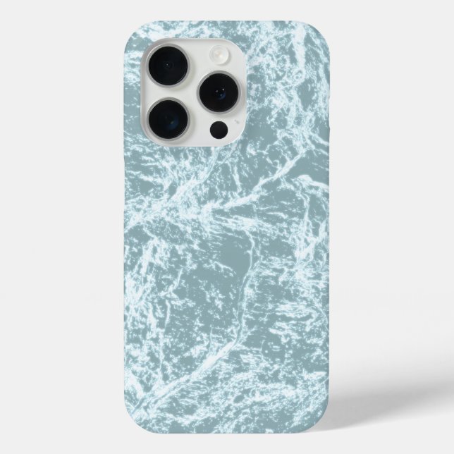 Pastel Light Turquoise Abstract Case-Mate iPhone Case (Back)