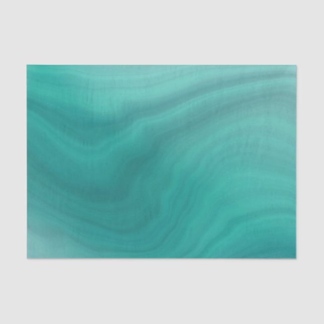 Pastel Light Turquoise Abstract Tissue Paper (Front)