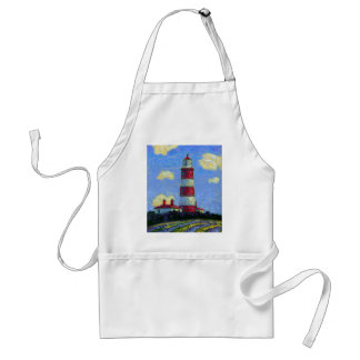 Pastel Lighthouse and Lavender Fields Adult Apron