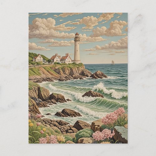 Pastel Lighthouse Postcard