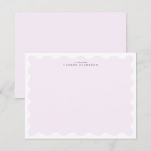 Pastel Lilac Full Wavy Frame Note Card