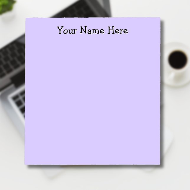 Pastel Lilac Grey Personalized Simple Notepad (Creator Uploaded)