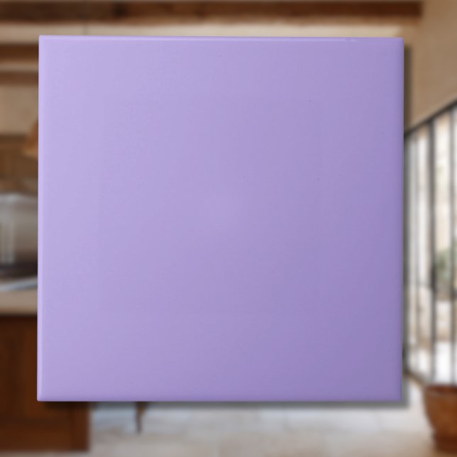 Pastel Lilac Grey Solid Color | Classic | Elegant Ceramic Tile (Creator Uploaded)