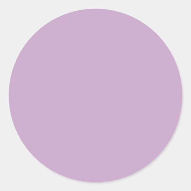 Pastel Lilac Minimal Round Stickers for Events (Front)