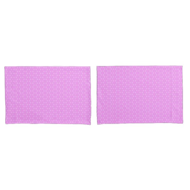 Pastel Lilac Purple White Star Repeating Pattern Pillow Case (Front-Set)