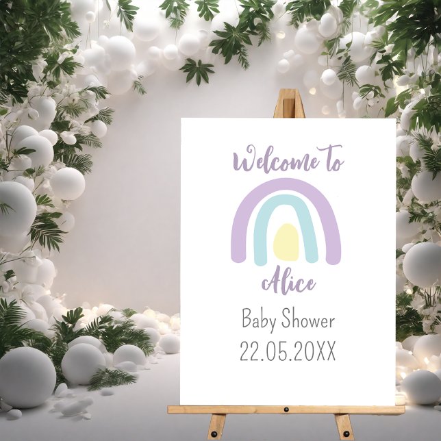 Pastel lilac rainbow Baby Shower  Foam Board (Creator Uploaded)