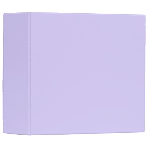 Pastel Lilac Solid Color  Classic  Elegant 3 Ring Binder