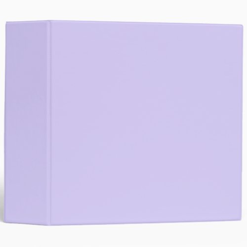 Pastel Lilac Solid Color  Classic  Elegant 3 Ring Binder