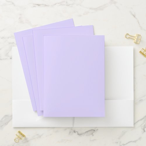 Pastel Lilac Solid Color  Classic  Elegant Pocket Folder