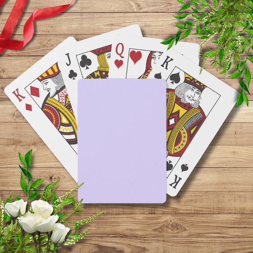 Pastel Lilac Solid Color  Classic  Elegant Poker Cards