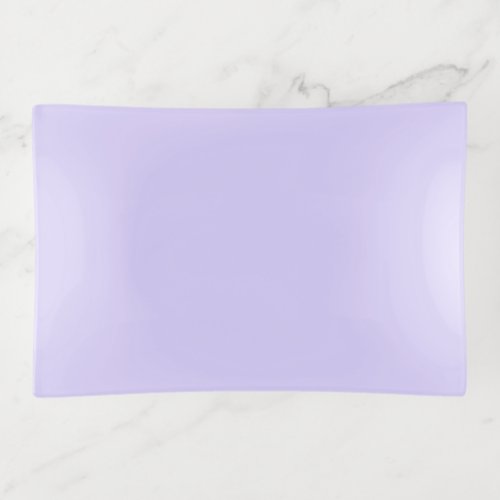 Pastel Lilac Solid Color  Classic  Elegant Trinket Tray