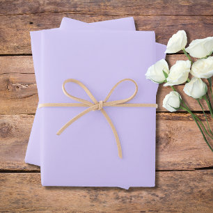 Pastel Lilac Solid Color Classic Elegant Wrapping Paper Sheets