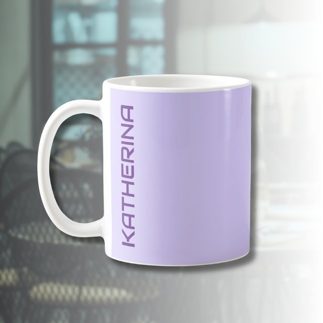 Pastel Lilac Solid Color Classic Personalized  Coffee Mug (Creator Uploaded)