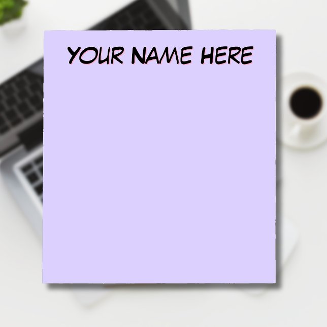 Pastel Lilac Unique Personalized Teacher Gifts Notepad (Creator Uploaded)