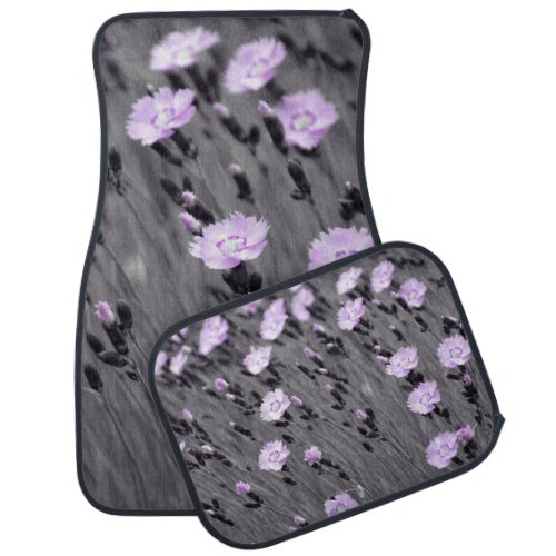 Pastel Lilac Wildflowers Car Floor Mat
