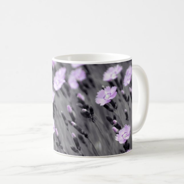 Pastel Lilac Wildflowers Coffee Mug (Front Right)