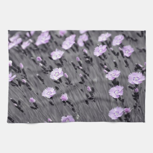 Pastel Lilac Wildflowers Kitchen Towel