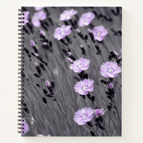 Pastel Lilac Wildflowers Notebook