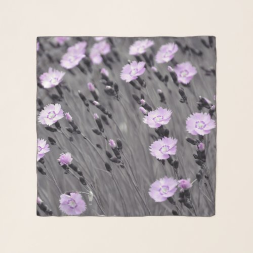 Pastel Lilac Wildflowers Scarf