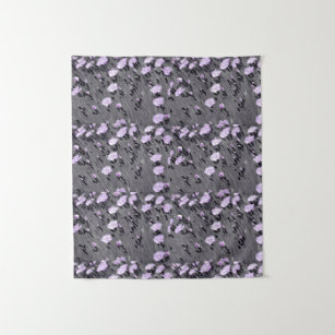 Pastel Lilac Wildflowers Tapestry