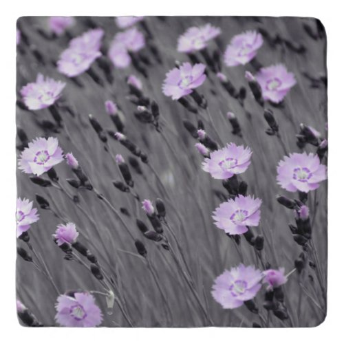 Pastel Lilac Wildflowers Trivet