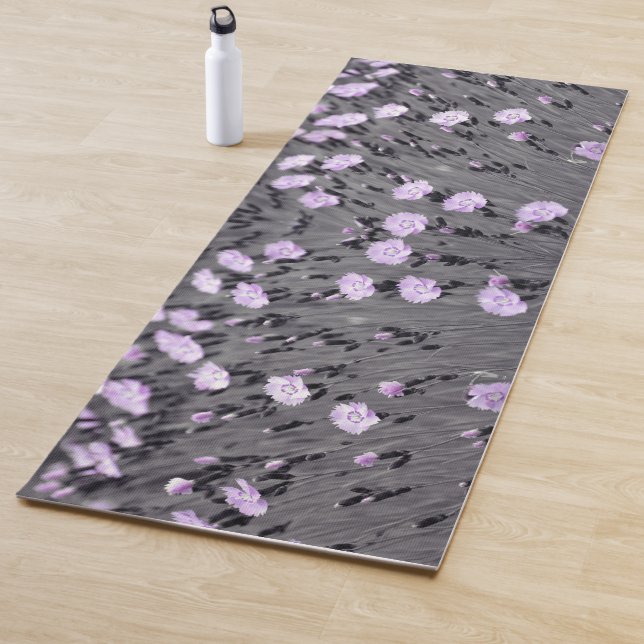 Pastel Lilac Wildflowers Yoga Mat (In Situ)
