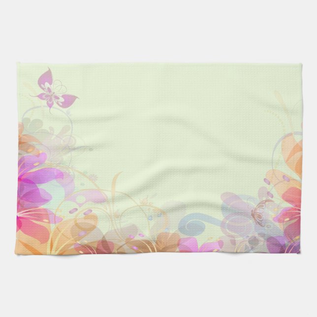 Pastel Lilies Wedding Towel (Horizontal)