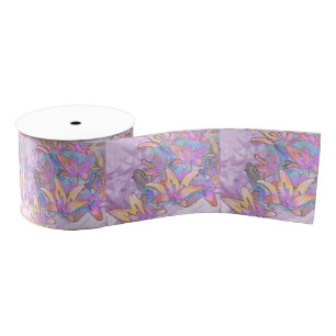 Pastel Lily Love Grosgrain Ribbon
