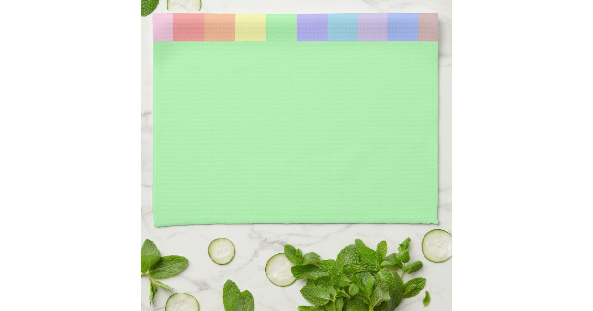 Pastel Lime Green Kitchen Towel Zazzle