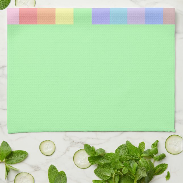 Pastel Lime Green Kitchen Towel (Folded)