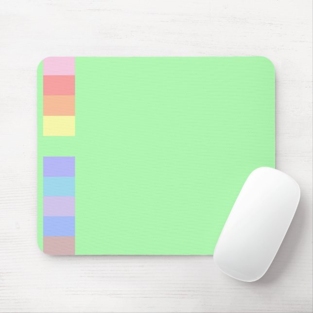 Pastel Lime Green Mouse Pad (With Mouse)