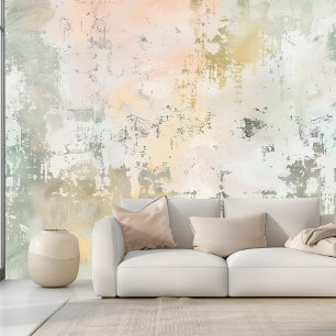 Pastel Limewash Abstract Print Wallpaper