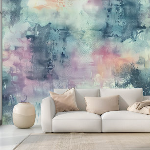 Pastel Limewash Abstract Print Wallpaper