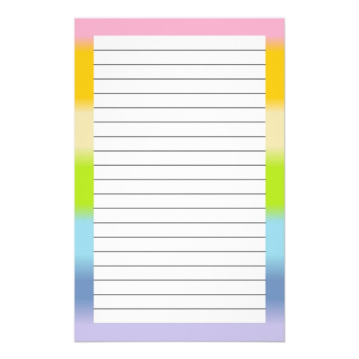 Pastel Lined Stationery | Zazzle.com